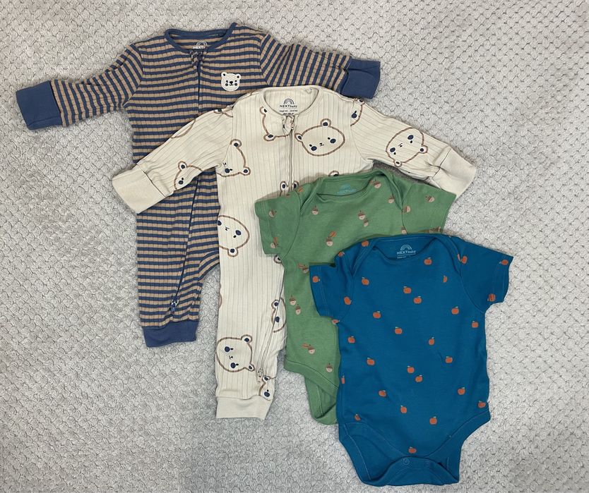 Next набор человечки ромперы боди 56 размер
