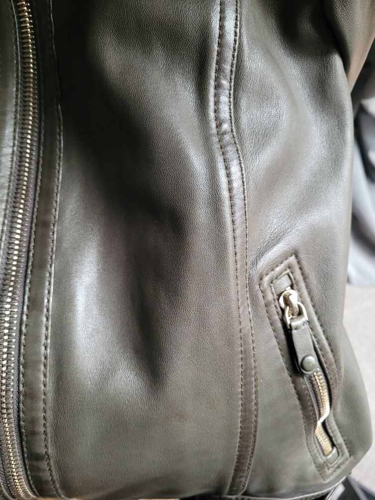Skórzana kurtka damska Massimo Dutti