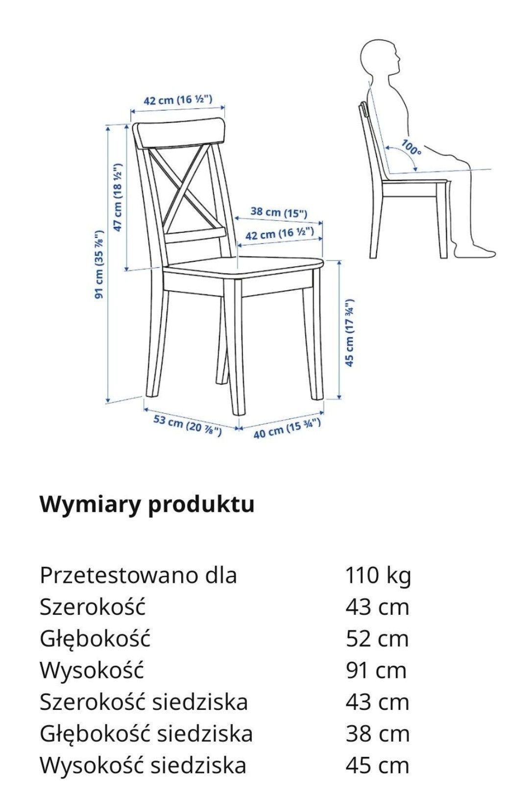 Krzesło Ingolf Ikea