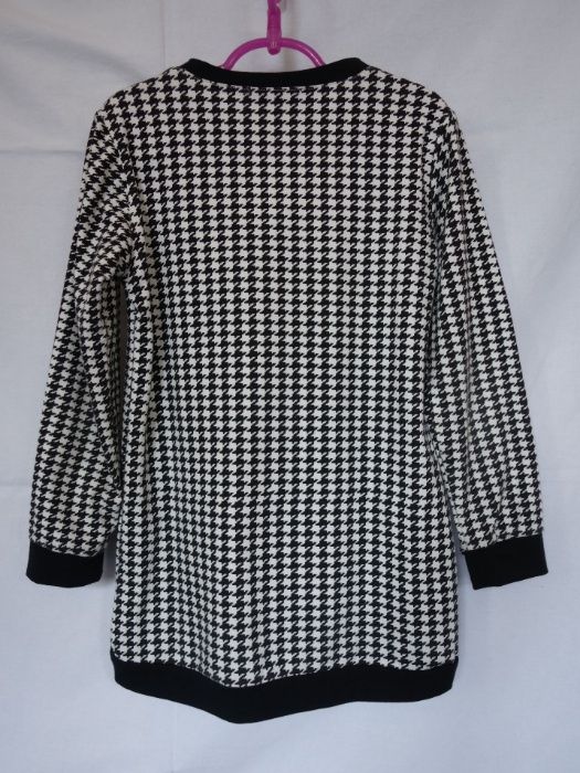 Bluzka z długim rękawem rozm 134 w pepitkę