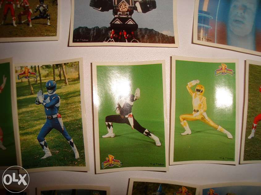 Power rangers - 1989 - belgas - coleção completa de 24 cromos - raro