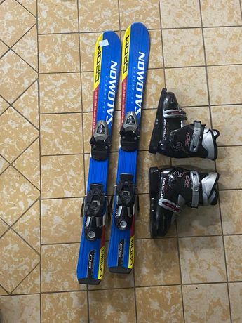 Zestaw narciarski dla dzieci narty Salomon 80 + Buty Dalbello 19