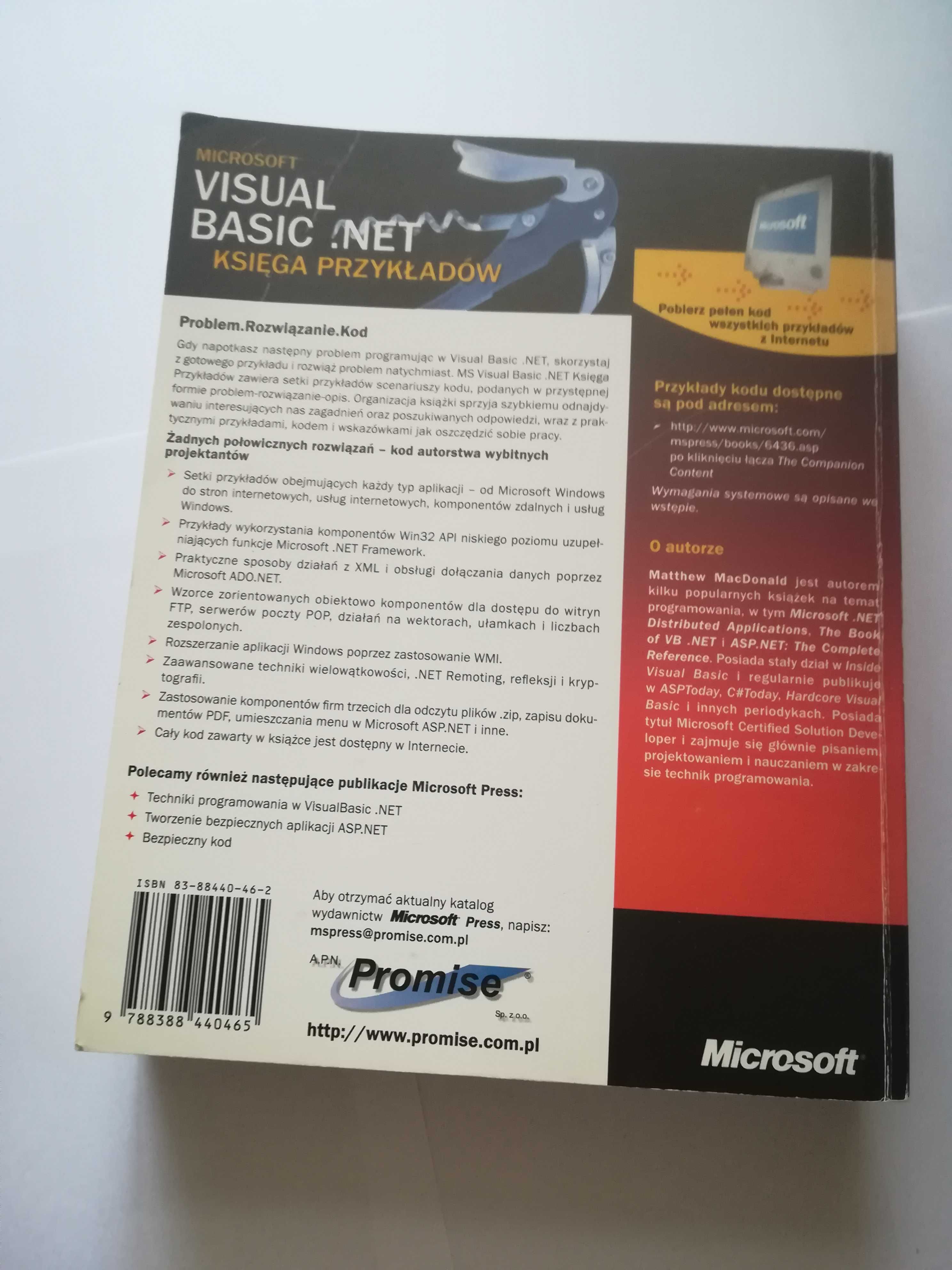 Visual Basic . Net, Księga przykładów, M. Macdonald