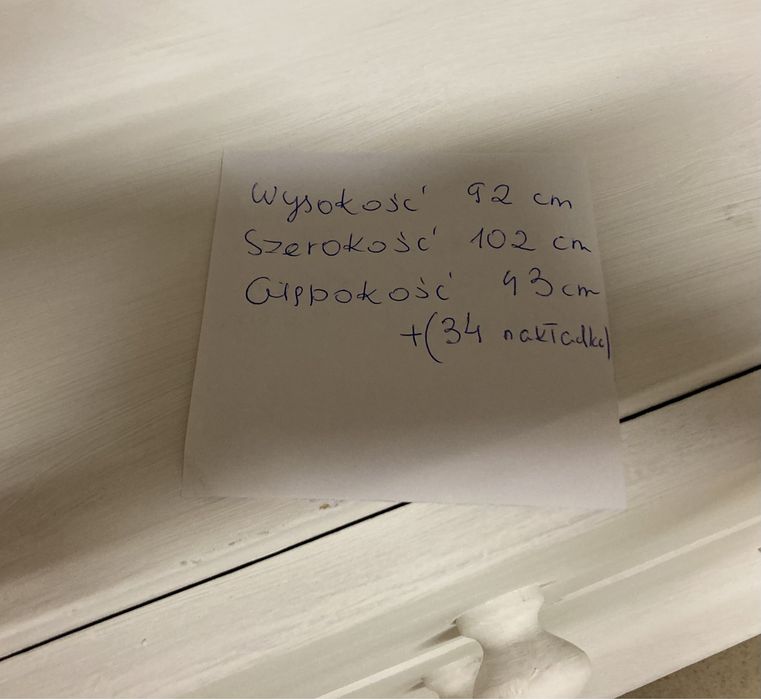 Komoda przewijak drewno biała Shabby retro