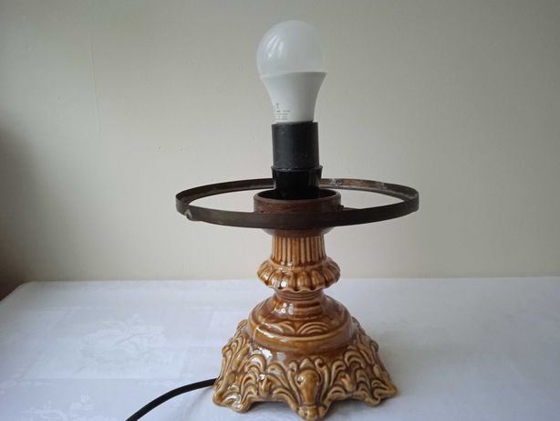 Lampa stołowa ceramika Wałbrzych Vintage retro prl