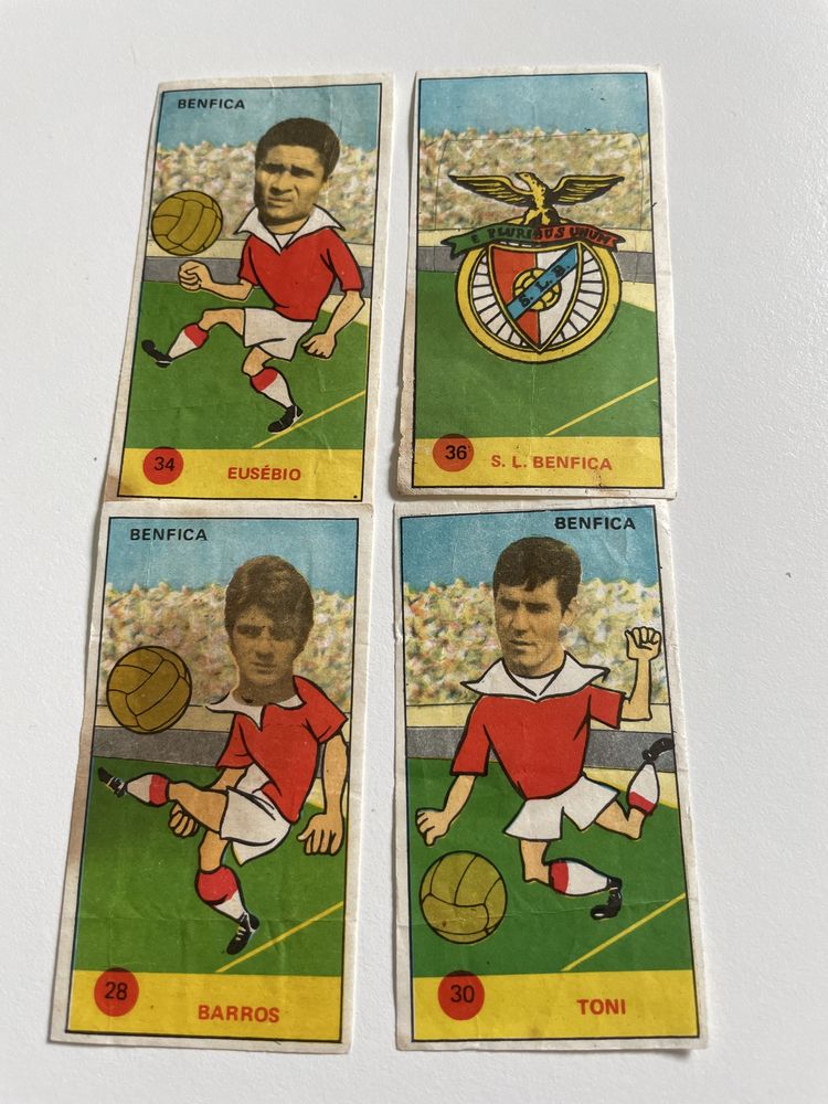 4 cromos Elite do Futebol - Benfica