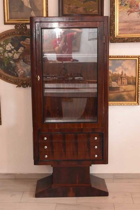 Witryna Art Deco - Gablotka Serwantka - Salon Gabinet - Gablota