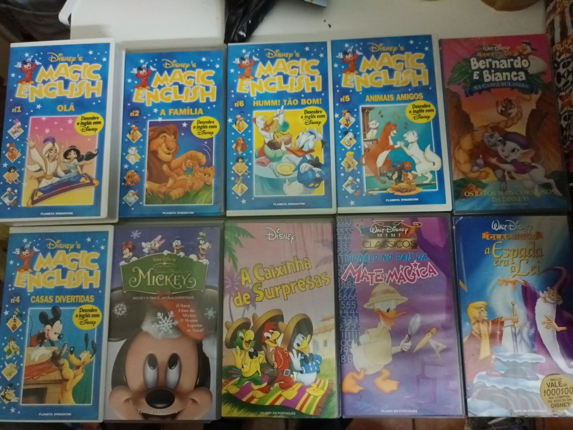 VHS de filmes diversos, infantis da walt Disney, para COLECIONADORES