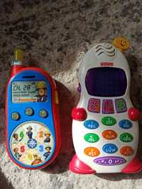 Dwa telefony zabawkowe Fisher-Price