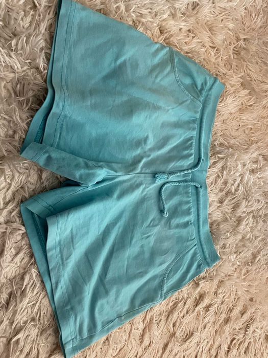 calções azuis algodão tamanho m