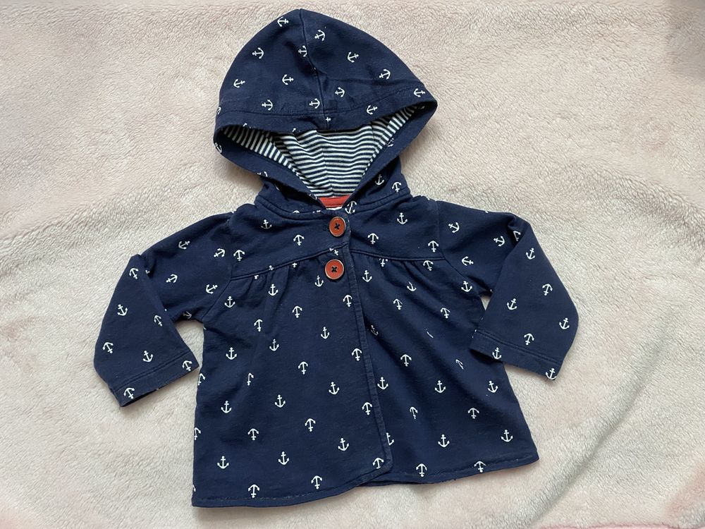 Bluza w kotwice rozkloszowana, rozm. 74