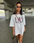 T-shirt damski LaManuel Bold On Uni biały