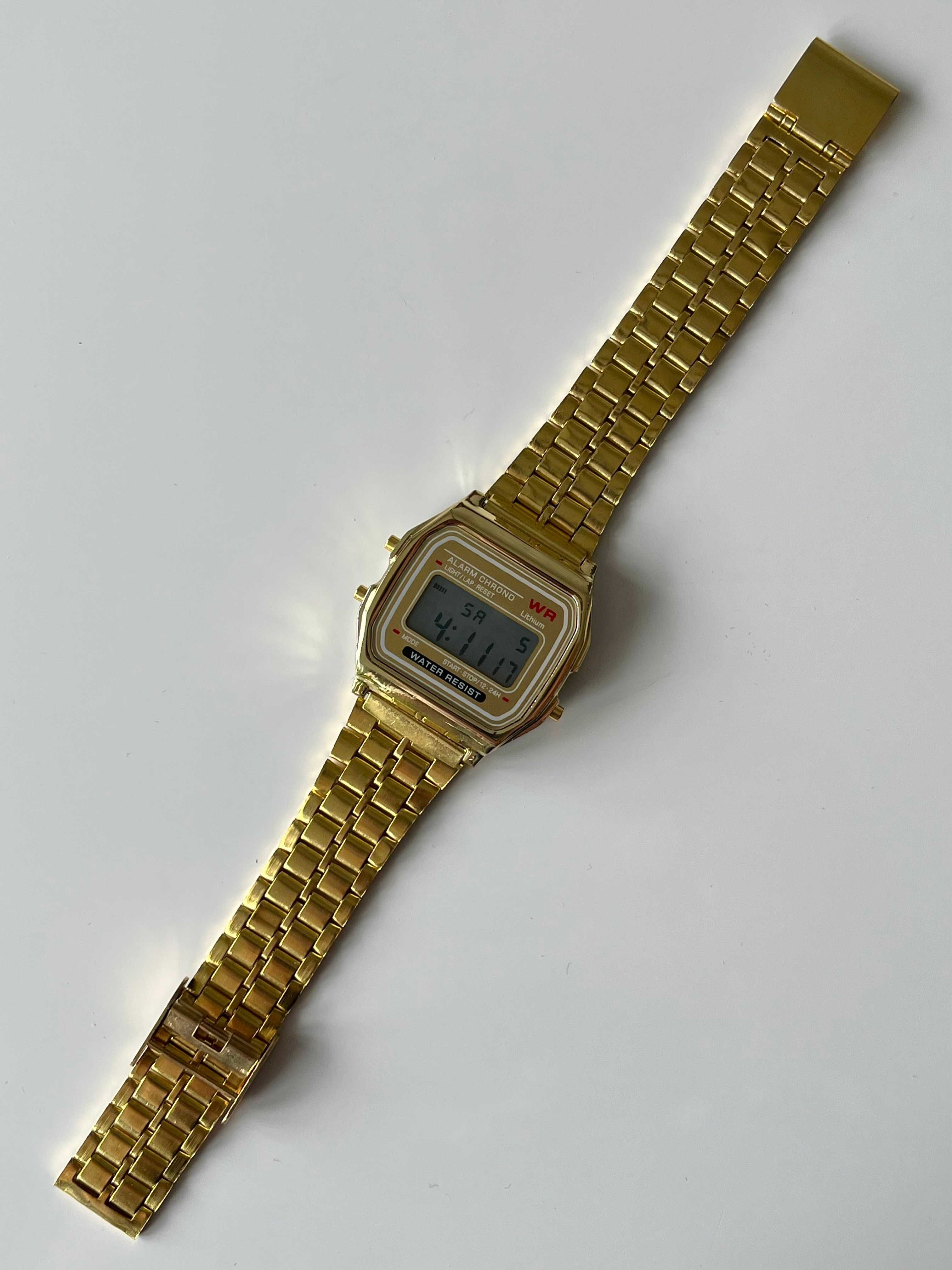 NOWY Złoty Zegarek Vintage w stylu Casio