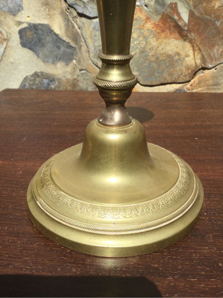 Castiçal Bronze Judaico Séc XX (início) 26 cm