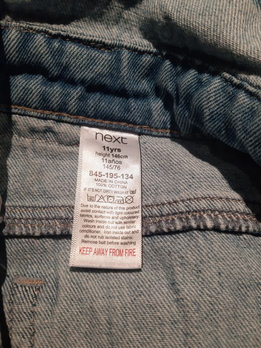 Ogrodniczki 11 lat next jeans denim błękit jakość tkmaxx młodzież dzie