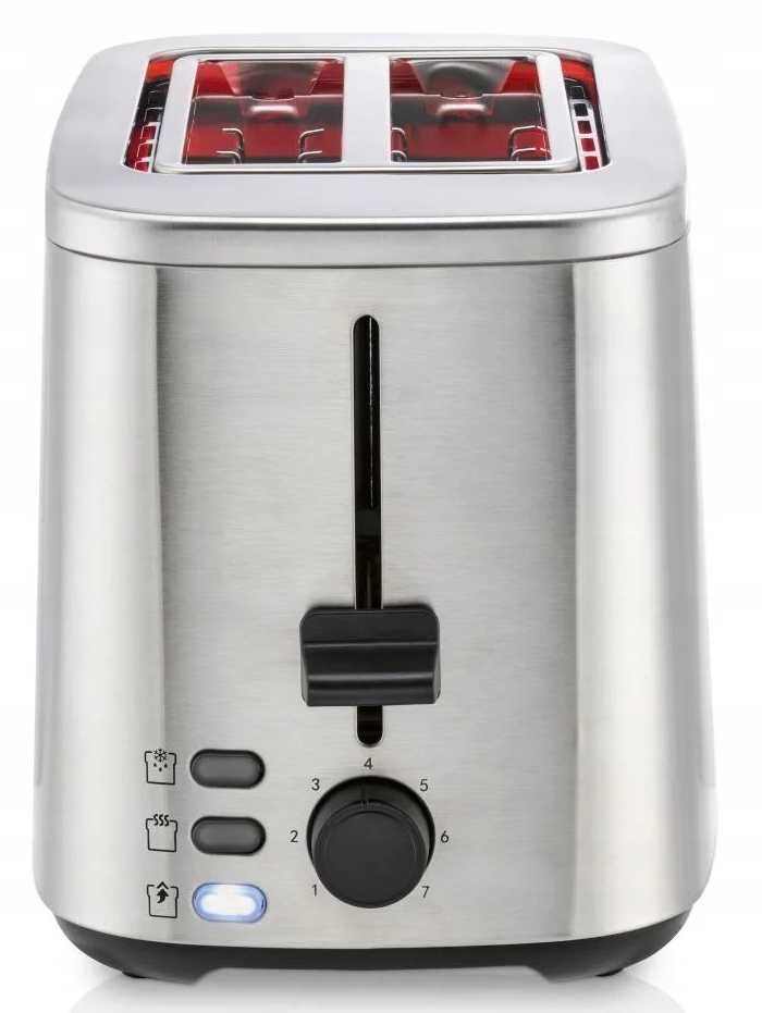 Toster SilverCrest STE 850 E1 srebrny szary 850 W