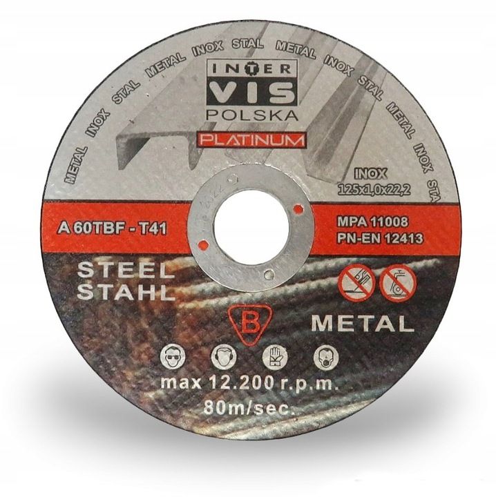 50 Szt Tarcza Tarcze Do Cięcia Metalu 125x1 Mocne