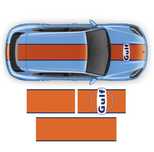 Pasy na auto naklejki Gulf Racing uniwersalny wymiar