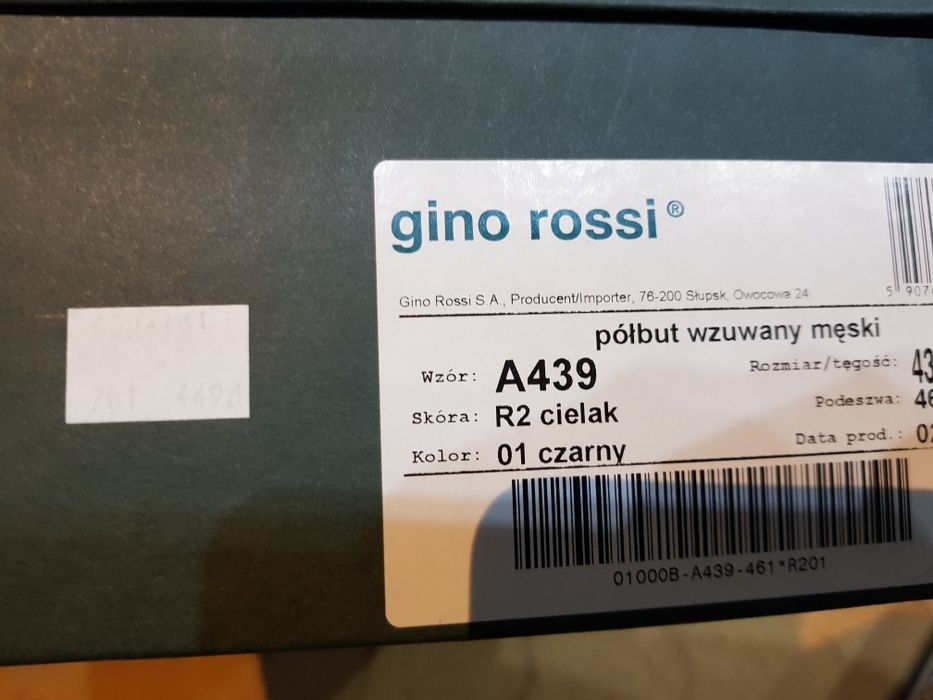 Buty półbuty Czarne GINO ROSSI r. 43