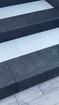 Blok schodowy stopień drogbruk grafit 2 szt kostka brukowa