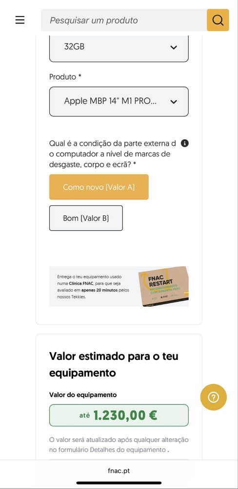 MacBook Pro 14" (M1 Pro, 32Gb RAM, 1TB SSD) - como novo!