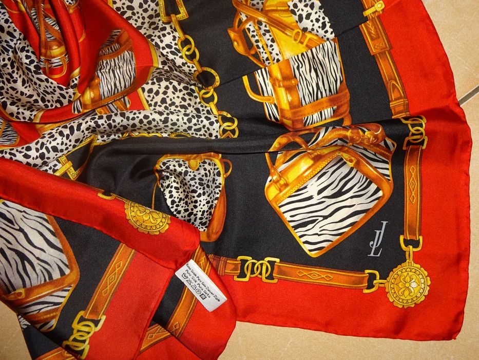 JAMMERS & LEUFGEN Reine Seide jedwabna chusta apaszka Torebki