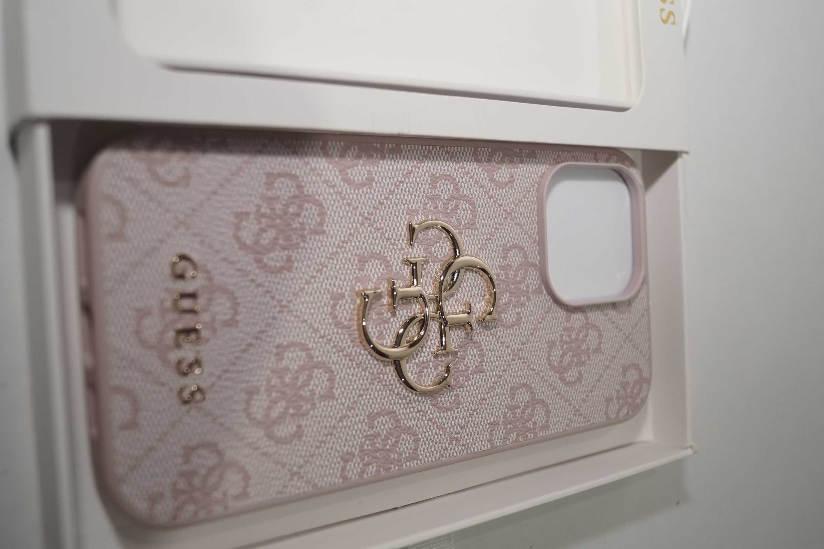 GUESS case/etui do iPhone 14 Pro Max różowe