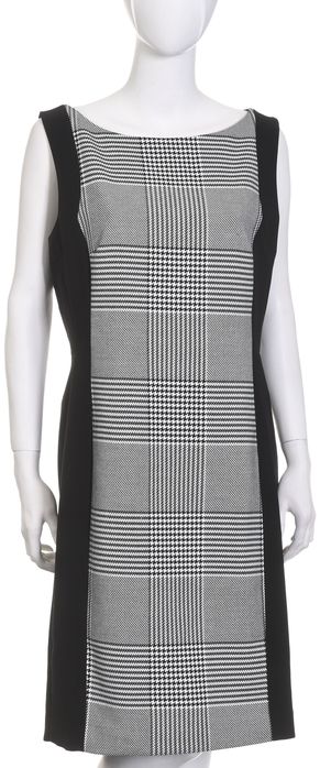 H&M czarno-biała sukienka do pracy w kratkę 44