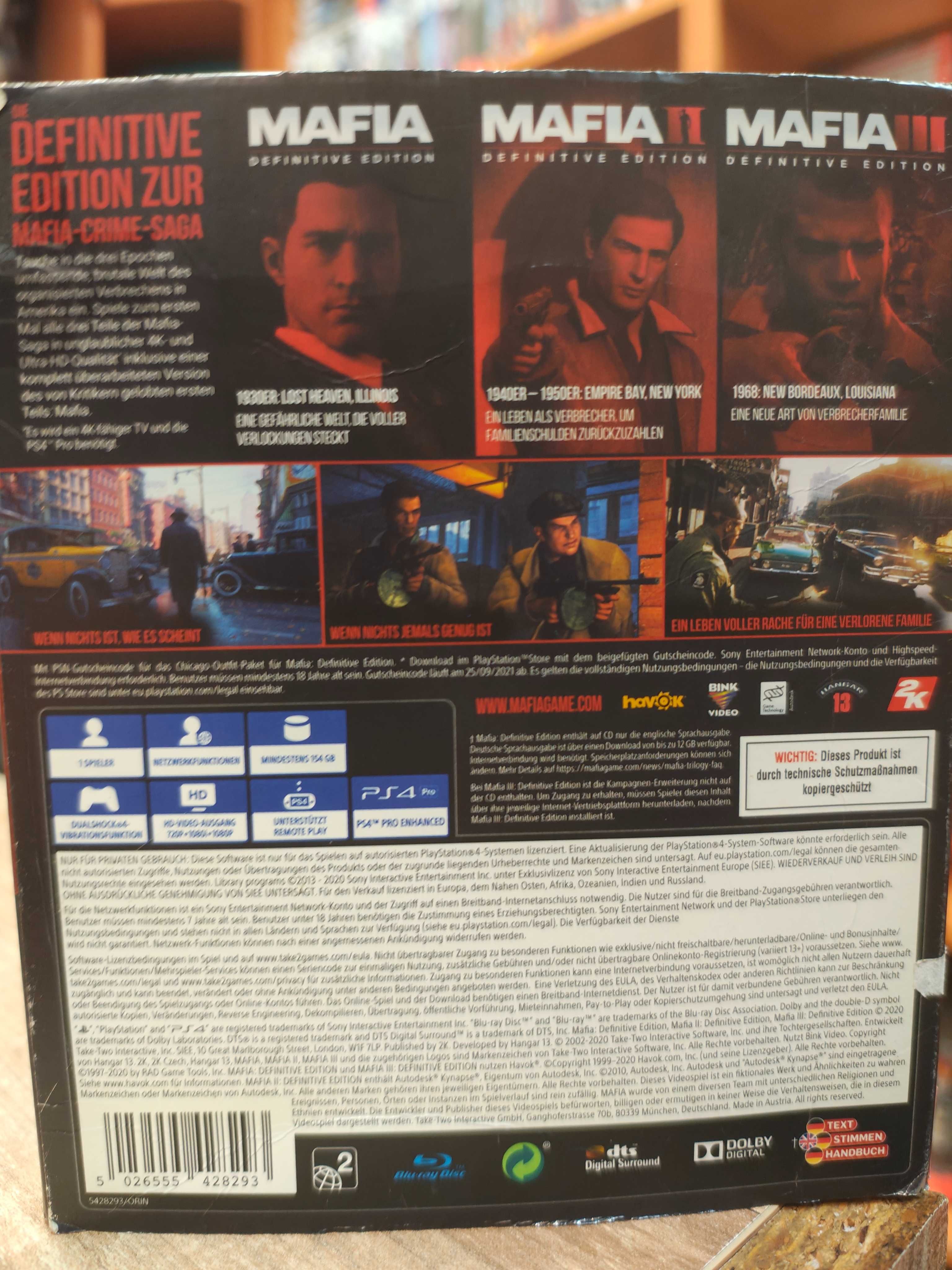 Mafia: Trylogia Sony PlayStation 4 (PS4) PS5 3 GRY PL SklepRetroWWA