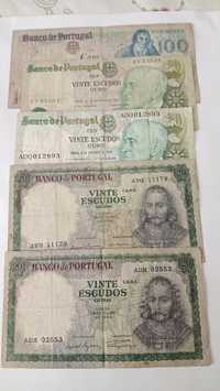 5 notas do banco de Portugal