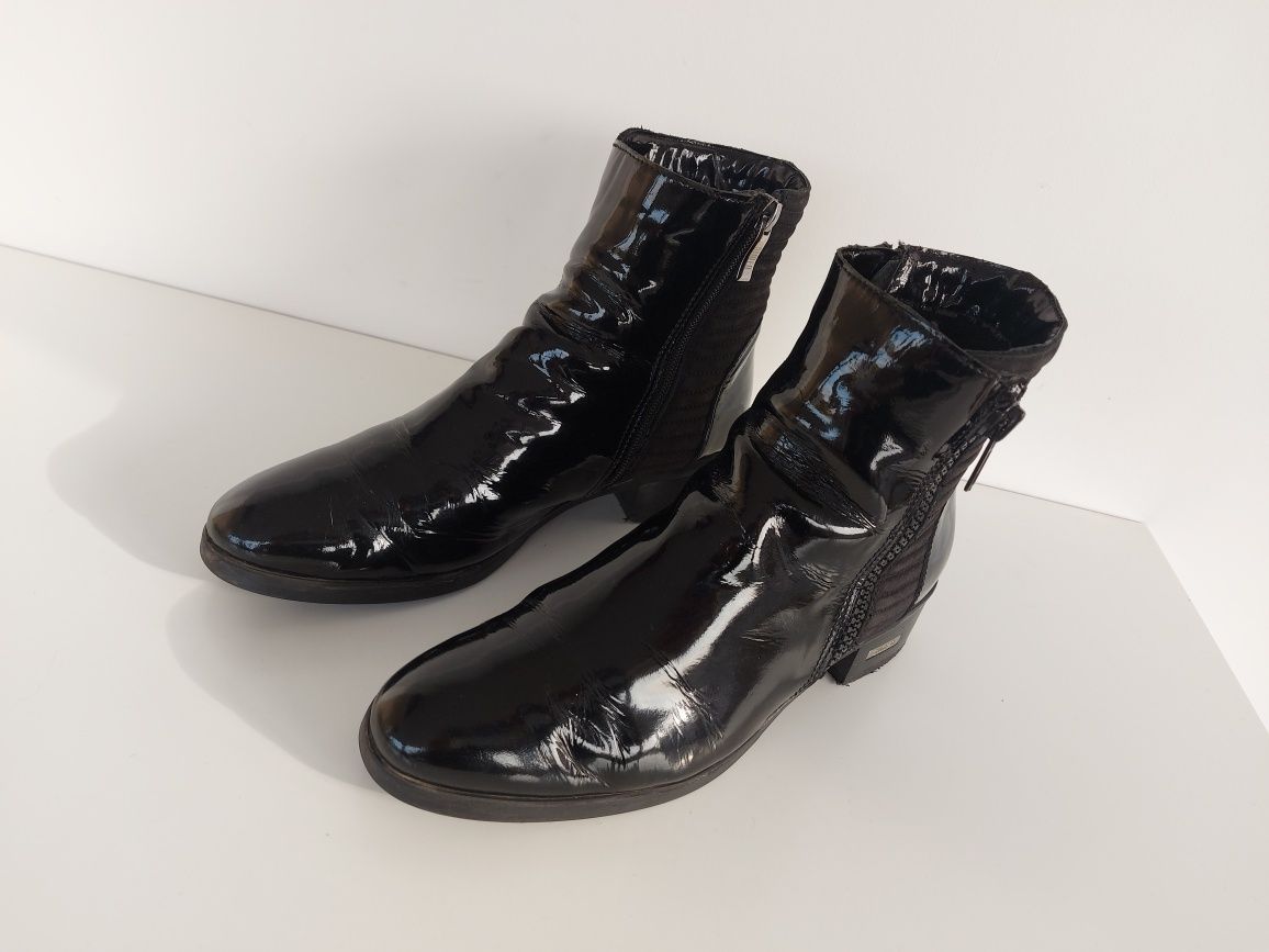 Buty botki skórzane Simen w rozmiarze 40