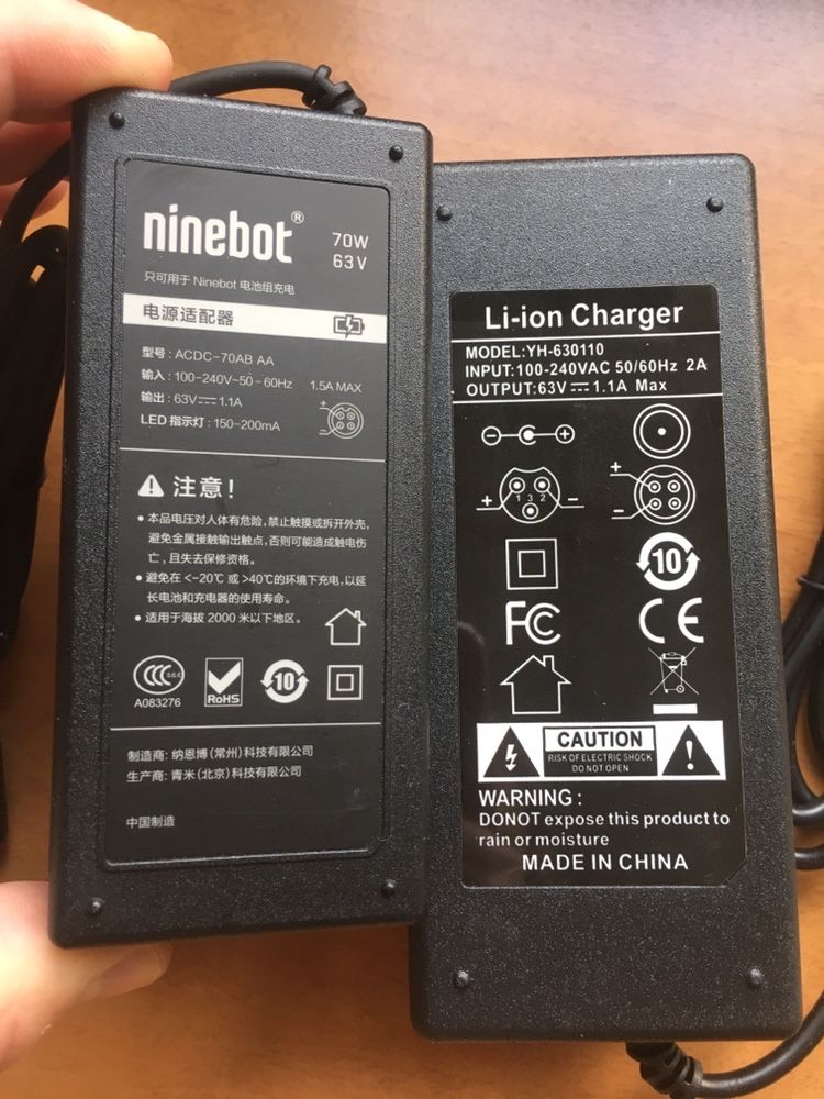 Зарядное Устройство Зарядка Segway Ninebot One A1 S1 S2 Mini S Max 70W
