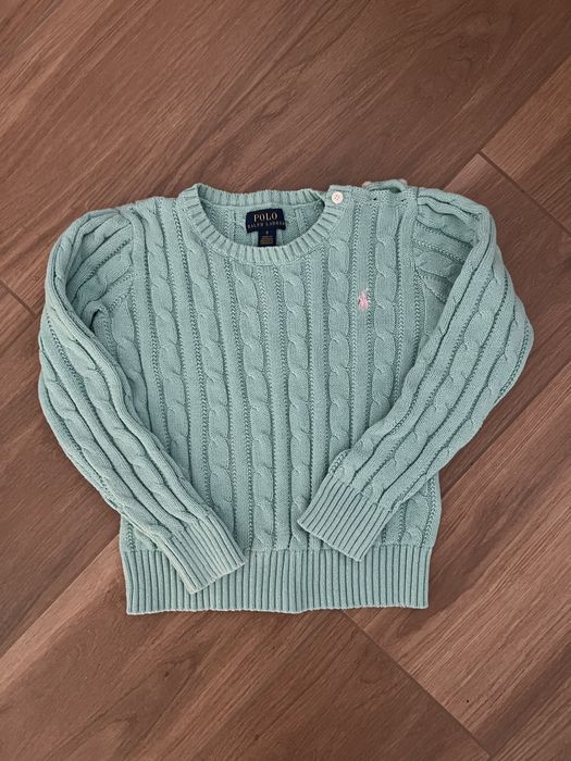 Sweter Ralph Lauren miętowy nowy 6 lat 117-123