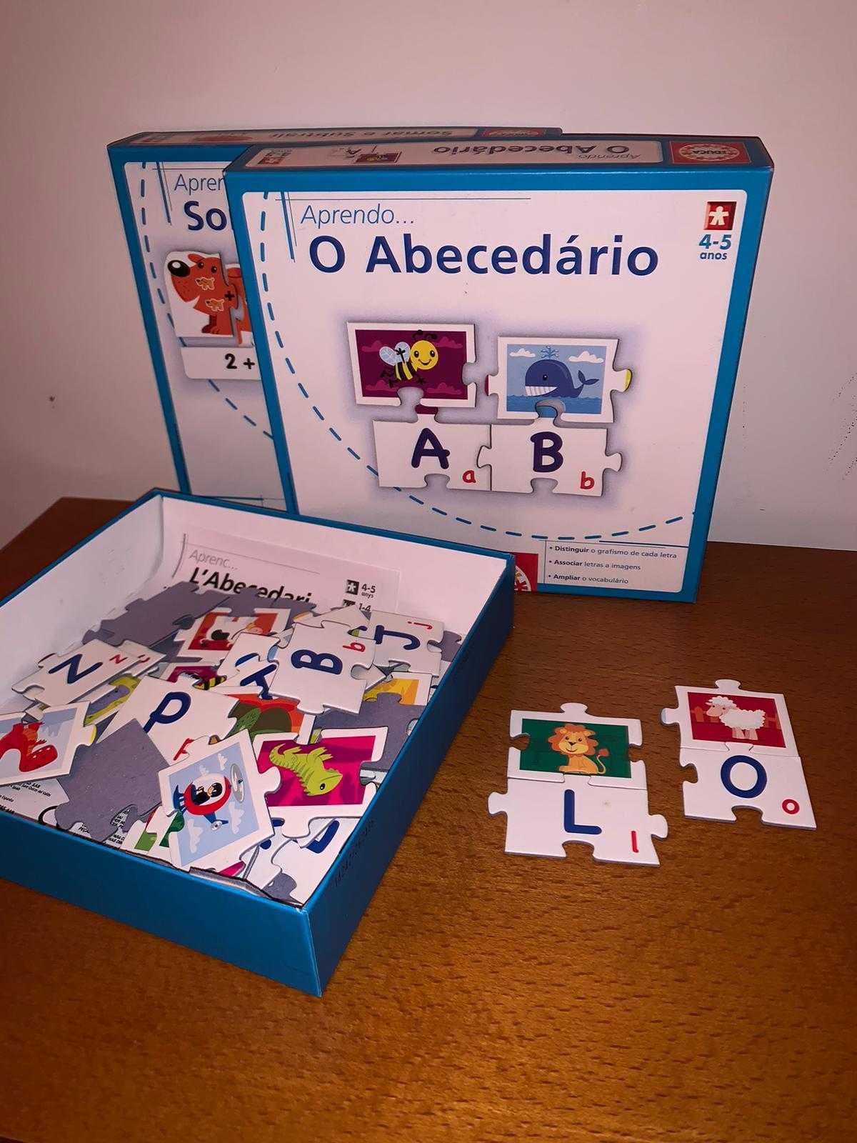 Jogo de Criança "O Abecedário" e "Somar e Subtrair" - Idade 4+