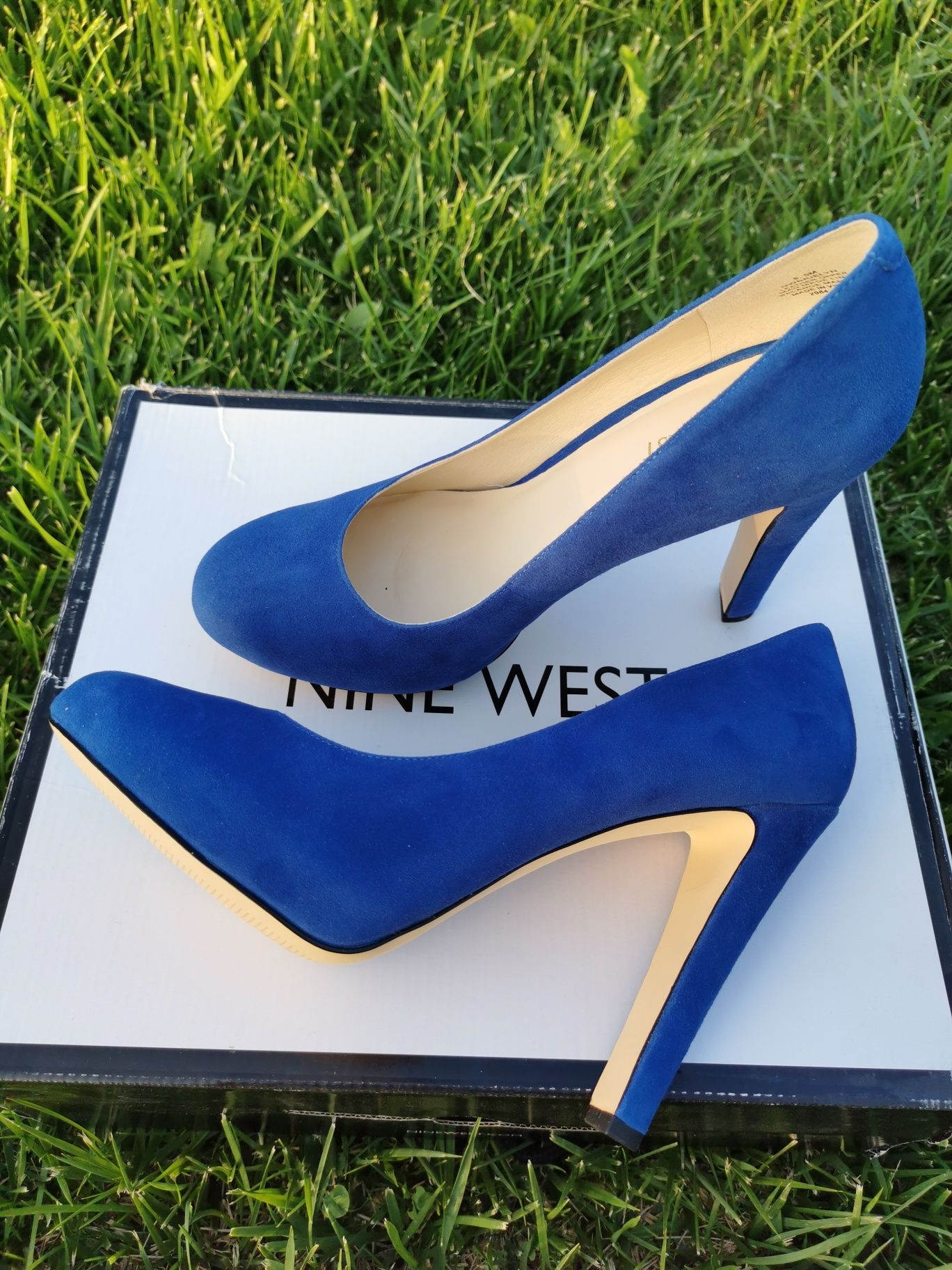Сині шкіряні туфлі Nine West Оригінал 38 розмір