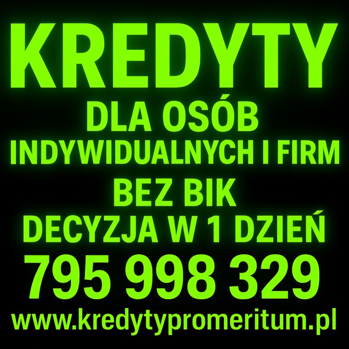 Kredyty dla ciebie bez bik
