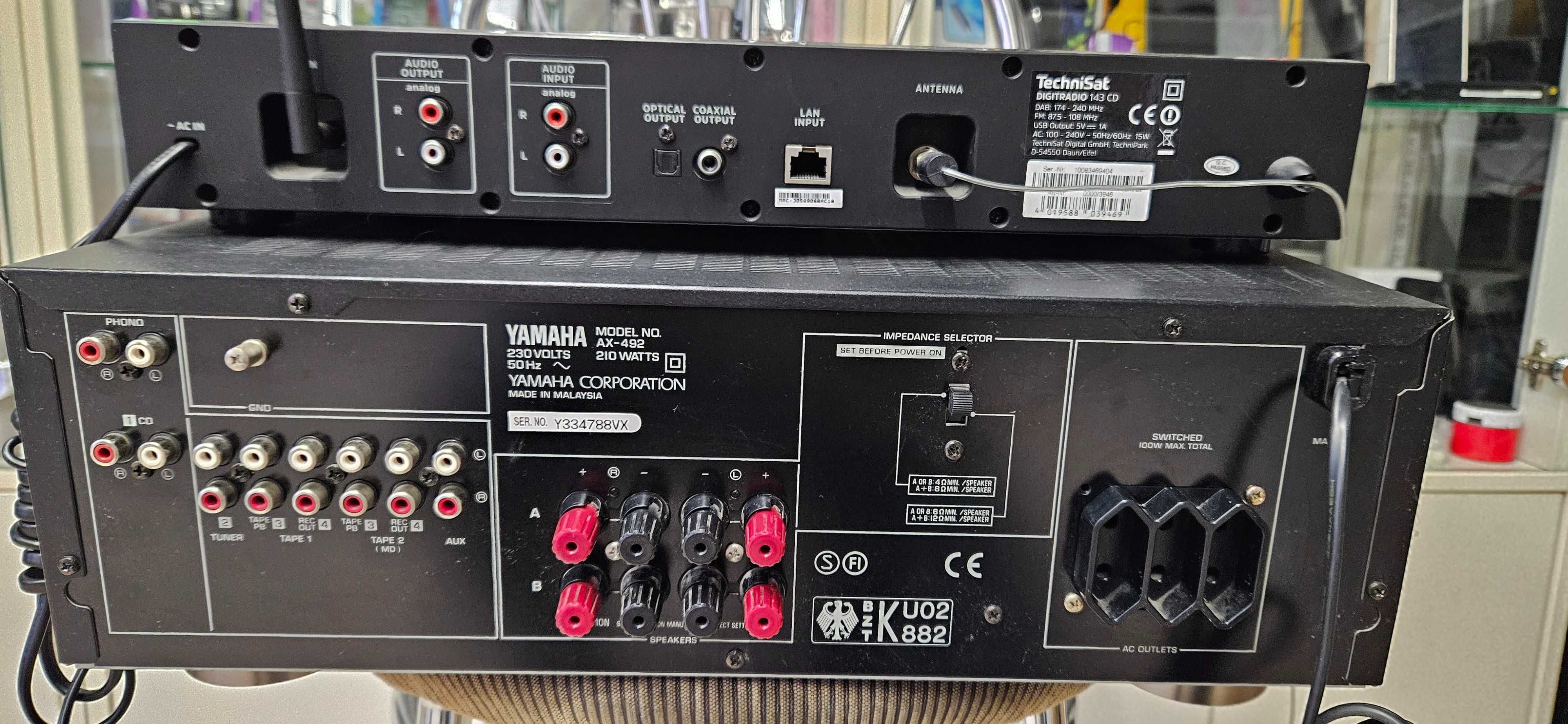 Yamaha AX492+Technisat usb CD fm DAB BT internet player
