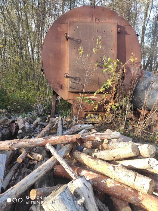 Піч для випалювання деревного вугілля (Промисловий котел)