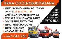 Usługi, Wycinka, przycinka drzew z podnośników koszowych 20m/31m, frez