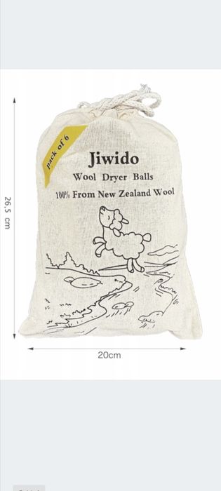 Kule do prania naturalne wełniane 6 sztuk