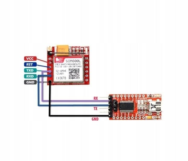 Moduł GSM SIM800L z anteną GPRS do Arduino NOWY