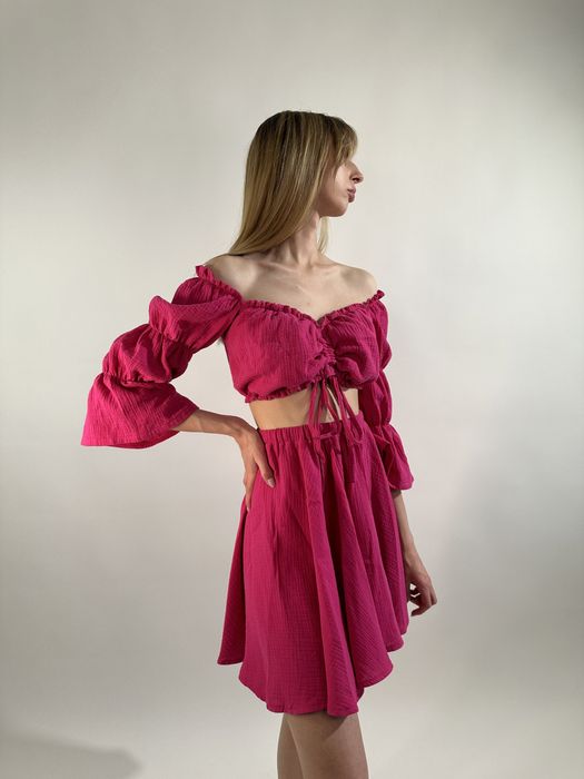 Spódniczka muślinowa fuksja