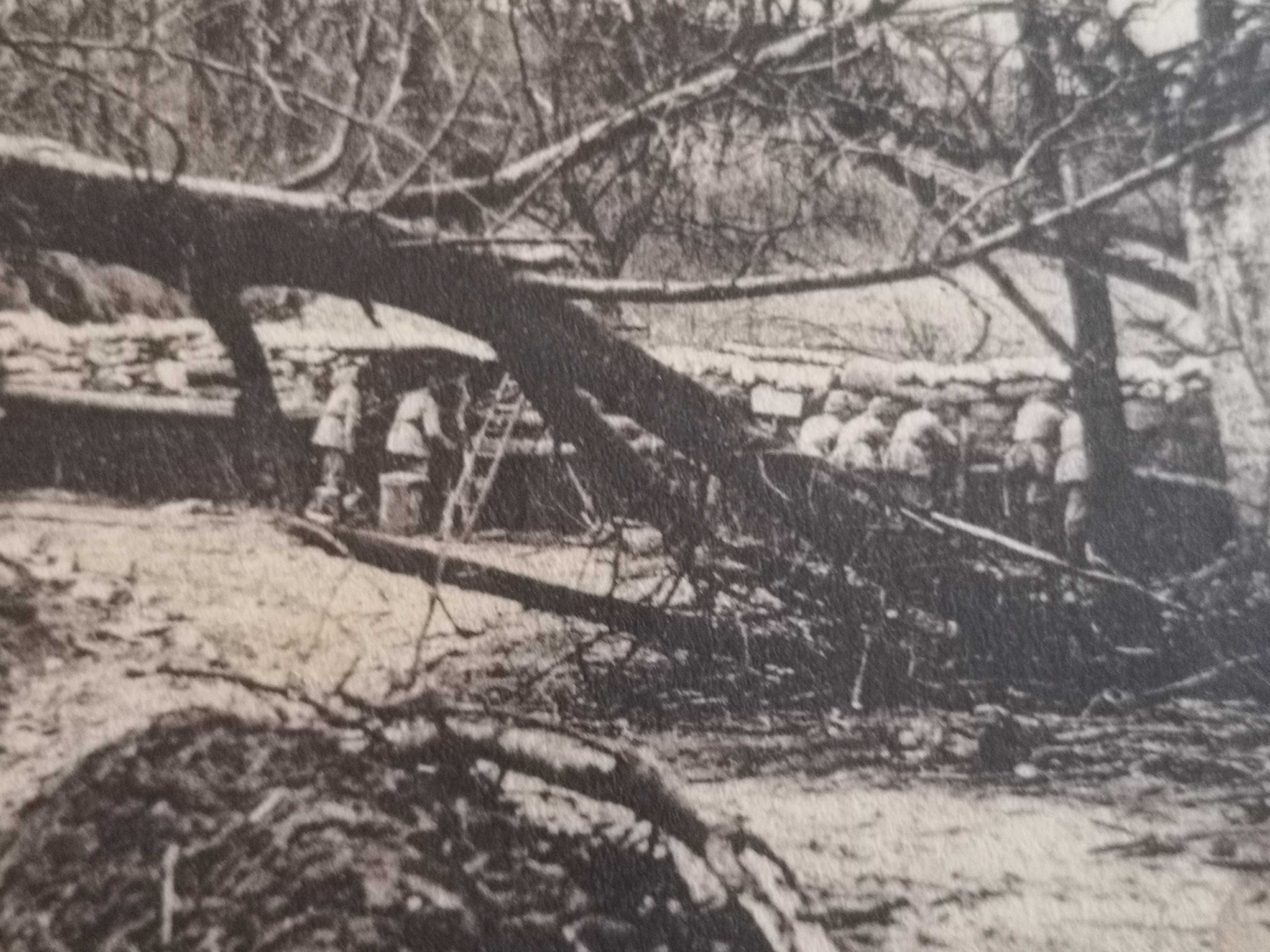 stara pocztówka niemieckie pozycje obronne - 1916r