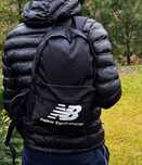 Черный городской рюкзак new balance спортивный, повседневный портфель
