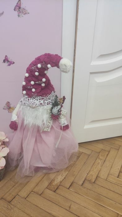 Різдвяні гномики з телескопічними ніжками .Ручна робота.