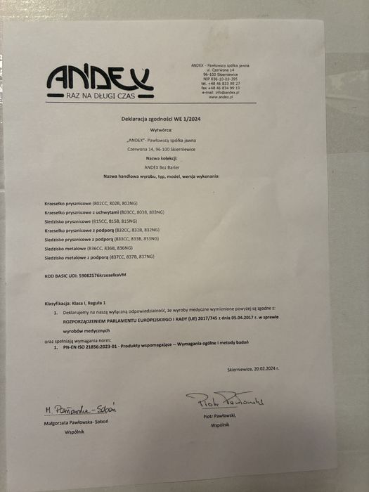 Krzesełko pod prysznic