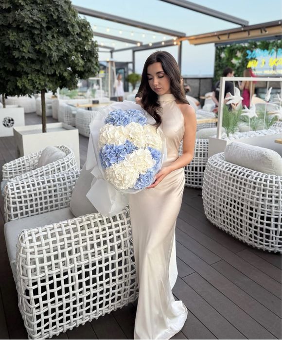 Шовкова сукня S колір шампань