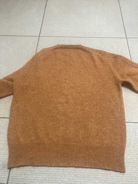 męski sweter shetland  ang.  marki ALBAM rozmiar XL kolor rudy melanż