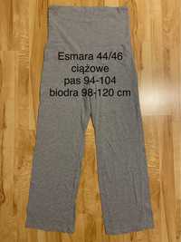 Esmara 44/46 szare ciążowe spodnie dresowe szeroka nogawka Vintage