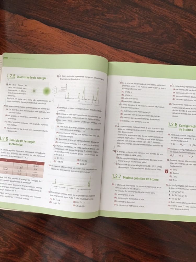 2 livros de exercícios de Física e Química A, 10° ano